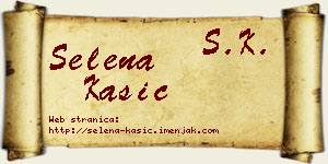 Selena Kašić vizit kartica